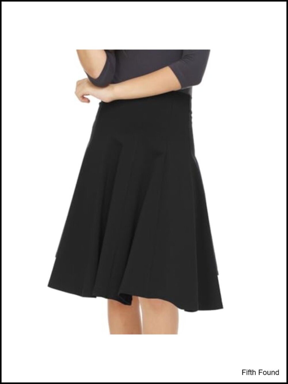Girls Pleated Pull-On Knee Length Panel Skirt Cotton Spandex